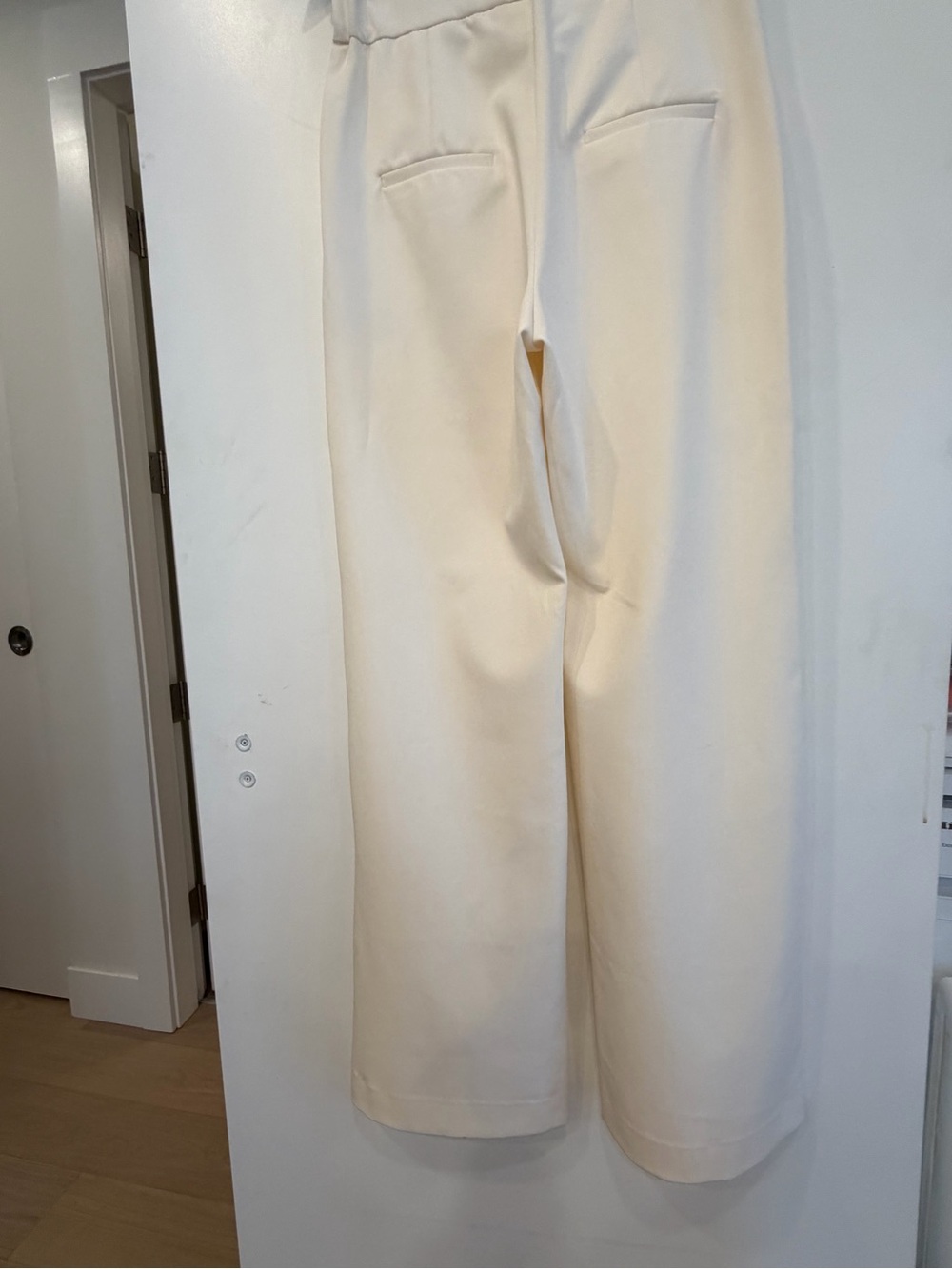 Halston Heritage Cream Wide-Leg Trousers with High Waist - Picture 9 of 10